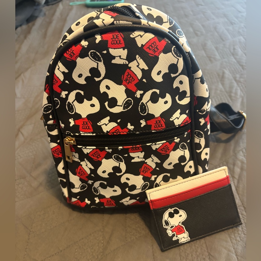 Snoopy Backpack and card holder Set